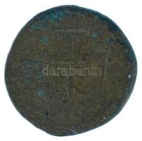 1698. Selmecbánya Poltura "I. Lipót" Cu bányász bárca (1,34g/17mm) T:F
Hungary / Schemnit...