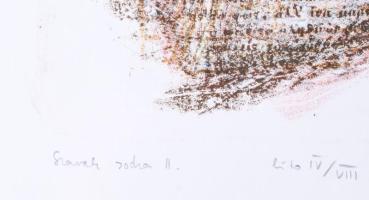 Tolnay Imre (1968-): Szavak sodra II, 2004. Litográfia, papír, jelzett, IV/VIII számozással. Üvegeze...