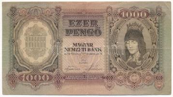 1943. 1000P "F 041 048706" T:F hajtások mentén elvékonyodott, amúgy erős papír Adamo P21
