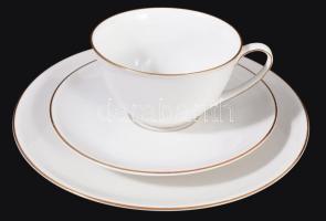 Hutschenreuther "Carolis Magnus" 21 részes vékony tejporcelán kávés készlet, jelzett, telj...