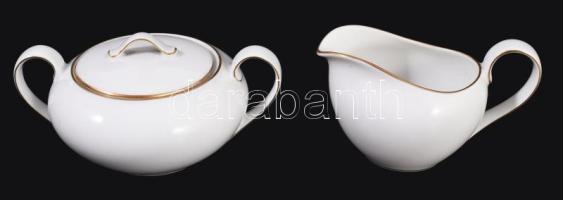 Hutschenreuther "Carolis Magnus" 21 részes vékony tejporcelán kávés készlet, jelzett, telj...