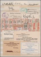 Aláírásgyűjtemény: Anna Főhercegnő, József főherceg, Esterházy János, Kukmér György, stb kivágásokon valamint némi ragjegy és korabeli belépőjegy berakólapon