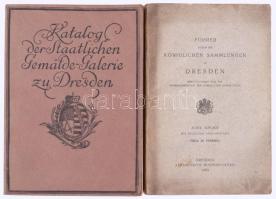 Katalog der Staatlichen Gemäldegalerie zu Dresden. Dresden - Berlin, 1920, Wilhelm von Bertha von Baensch - Julius Bard. Német nyelven. Fekete-fehér képanyaggal illusztrált. Kiadói papírkötés. + Führer durch die Königlichen Sammlungen zu Dresden. Hrsg. von der Generaldirektion der Königlichen Sammlungen. Dresden, 1905, Albanussche Buchdruckerei. Német nyelven. Fekete-fehér fotókkal illusztrált. Kiadói papírkötés, a hátsó borító hiányzik.