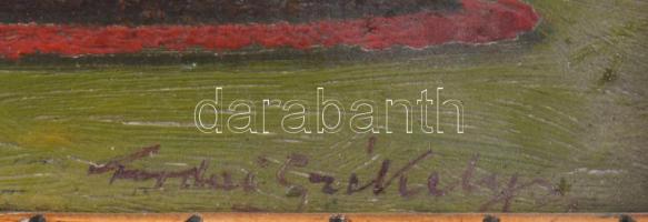 Tordai Székely Mihály (1890-1940): Virágzó park. Olaj, karton. Jelezve jobbra lent. Dekoratív fakere...