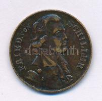 Német államok 1859. Friedrich Von Schiller születésének 100. évfordulója" kétoldalas bronz zset...