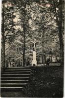 1909 Lublófüred, Lubló-fürdő, Kúpele Lubovna (Ólubló, Stará Lubovna); Park részlet, emlékmű. S. A. k...