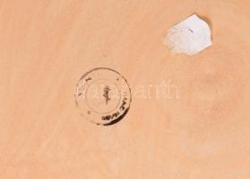 Arab mázas kerámia falitál, jelzett, d: 31,5 cm