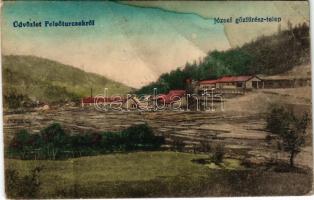 1920 Felsőturcsek, Ober-Turz, Horny Turcek (Turcsek, Turcek); József gőzfűrész telep. Herchl Vilmosné kiadása / sawmill, steam saw (fa)