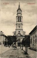 1912 Rimaszombat, Rimavská Sobota; Evangélikus templom. Lévai Izsó kiadása / Lutheran church
