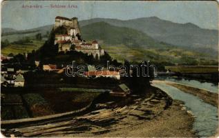 Árvaváralja, Árva-Váralja, Oravsky Podzámok; Árva vára. Feitzinger Ede kiadása (Teschen) No. 872. / Schloss Árva / castle (kopott sarkak / worn corners)