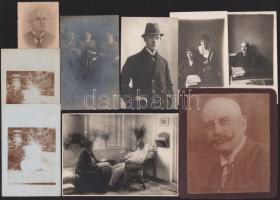 cca 1910 Portrék, 9 db fotó, közte egyforma, 9×13 cm