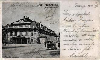 1902 Pozsony, Pressburg, Bratislava; Alt-Pressburg, Stadt-Theater / Városi színház. C. Körper felvétele / theatre (r)