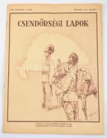 1940 Csendőrségi lapok szerk: Besenyői Beöthy Kálmán, január 1-i száma, Garay borítójával,