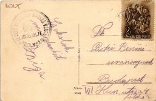 1938 Ipolyság, Sahy; Nagy vásár, piac / market + "1938 Az Első Visszatért Magyar Város Ipolyság...