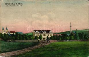 1924 Ipolyság, Sahy; Fő tér / Hl. námestie / main square (Rb)