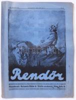 1929 A Rendőr c. folyóirat szeert: Markovich Miklós, Élthes Gyula III. évf. I. szám. 12p.