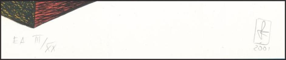 Szurcsik József (1959-): Ziggurat. Lito-ofszet, papír, jelzett, művészpéldány E.A. III/XX számozássa...