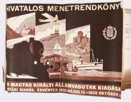 Magyar Királyi Államvasutak Hivatalos Menetrendkönyv. Nyári kiadás. Érvényes 1938. május 15 - 1938 o...