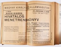 Magyar Királyi Államvasutak Hivatalos Menetrendkönyv. Nyári kiadás. Érvényes 1938. május 15 - 1938 o...