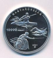2021. 10.000Ft Ag "Magyar Olimpiai és Paralimpiai Csapat Tokyo 2020" kapszulában, tanúsítvánnyal, MNB-s tájékoztatóval T:PP