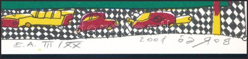 Borgó György Csaba (1950-): Visegrád. Lito-ofszet, papír, jelzett, művészpéldány E.A. III/XX számozá...