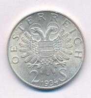 Ausztria 1934. 2Sch Ag "Engelbert Dollfuß halála" T:XF Austria 1934. 2 Schilling Ag "Death of Engelbert Dollfuss" C:XF Krause KM#2852