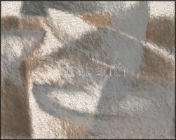 Gallusz Gyöngyi (1962-): Gesztusok (olvashatatlan címmel). Lito-ofszet, papír, jelzett, művészpéldány E.A. III/XX számozással, 23x29 cm. A 2001-ben megjelent In passing/Menet közben c. mappából.