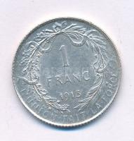 Belgium 1913. 1Fr Ag "Albert" francia körirat T:XF,VF Belgium 1913. 1 Franc Ag "Albert" French legend C:XF,VF Krause KM#72