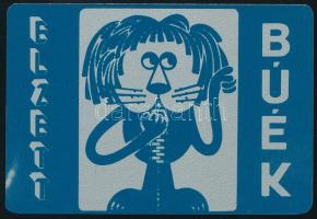 1980 Elzett fém kártyanaptár, munkanap naptár 13x8,5 cm