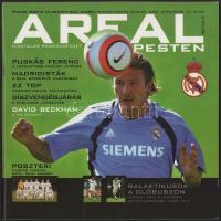 2005 A Real Madrid - Puskás Ferenc válogatott emlékmérkőzés hivatalos meccsfüzete, benne a Real Madr...