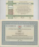 1988. Budapest "Magyar Posta Körzeti Telefonkötvénye" 100.000Ft-ról + 1996. "Reallízi...