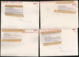 Csehszlovákia - 10 db feliratozott sajtófotó, 18x13 cm