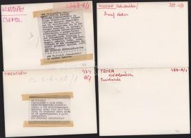 Csehszlovákia - 10 db feliratozott sajtófotó, 18x13 cm