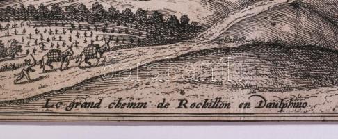 1596 Frans Hogenberg (1535-1590): Vienna vulgo Vienne de France - Le grand chemin de Rochillon en Da...