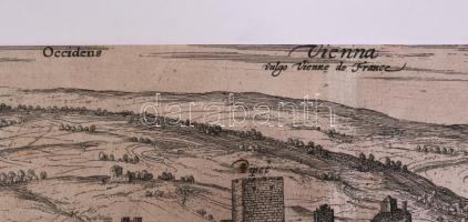 1596 Frans Hogenberg (1535-1590): Vienna vulgo Vienne de France - Le grand chemin de Rochillon en Da...