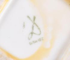 Drasche Félix-Fürdő hamuzó, jelzett, lepattanással, 9x9 cm