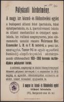 1892, 1910 A magyar izraelita kézmű- és földműves egylet meghívója az 50 éves fennállása alkalmából ...