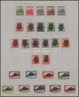 1916-1945 Magyar alapgyűjtemény sok sorral, portó és Hivatalos gyűjtemény saját készítésű albumlapokon