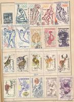 Csehszlovákia gyűjteményrész, benne 545 db bélyeg az 1961-1969 közötti időszakból, cserefüzetben (Mi...