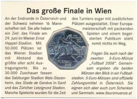 Ausztria 2008. 5E Ag "Labdarúgó Európa-bajnokság" eredeti karton díszlapon T:UNC
Austria ...