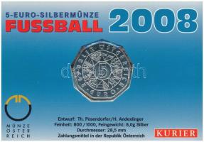 Ausztria 2008. 5E Ag "Labdarúgó Európa-bajnokság" eredeti karton díszlapon T:UNC
Austria ...