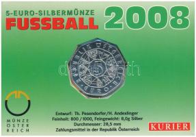 Ausztria 2008. 5E Ag "Labdarúgó Európa-bajnokság" eredeti karton díszlapon T:UNC
Austria ...
