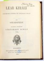 Kolligátum az Olcsó Könyvtár füzetekből, kettő kivételével Shakespeare művek, 2 kötet:

Shakspere:...