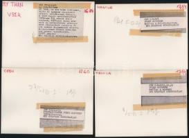 12 db vegyes külföldi, feliratozott sajtófotó, 18x13 cm