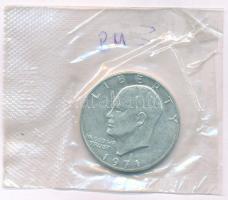 Amerikai Egyesült Államok 1971S 1$ Ag "Eisenhower" bontatlan fóliacsomagolásban T:AU (eredetileg:PP) USA 1971S 1 Dollar Ag "Eisenhower" in original sealed foil packaging C:AU (originally:PP) Krause KM#203a