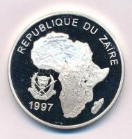 Kongó 1997 (Zaire). 1000Z Ag "FIFA Labdarúgó Világbajnokság 1998" kapszulában T:PP Congo 1997 (Zaire). 1000 Zaires Ag "FIFA World Cup 1998" in capsule C:PP Krause KM#28