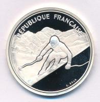 Franciaország 1989. 100Fr Ag "XVI. Téli Olimpia - Albertville 1992 - Alpesi síelés (lesiklás)&q...