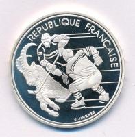 Franciaország 1991. 100Fr Ag "XVI. Téli Olimpia - Albertville 1992 - Jégkorong" kapszulába...