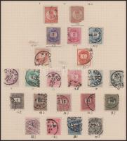 Néhány száz bélyeg a Krajcárosoktól hagyatékból házi készítésű albumlapokon