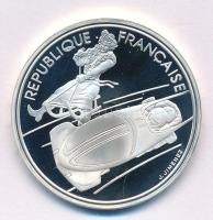 Franciaország 1990. 100Fr Ag "XVI. Téli Olimpia - Albertville 1992 - Bob" kapszulában T:PP...